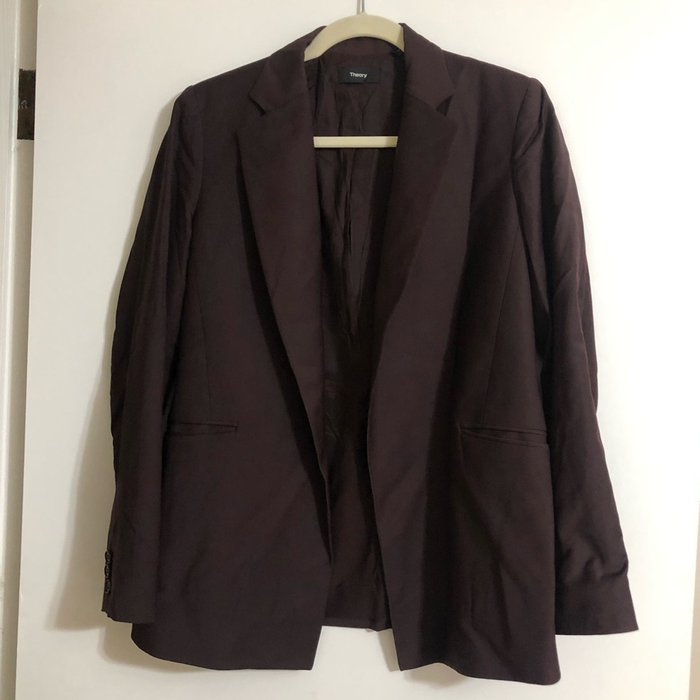 Theory garnet blazer